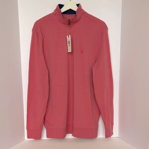 Izod Men's Zip-Up Sweater in Pink